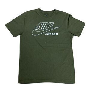 NIKE  T-shirt Men’s Logo Green Size Small Short Sleeves Crew Neck